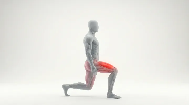 Split squat isometric hold. Position 1 of 1